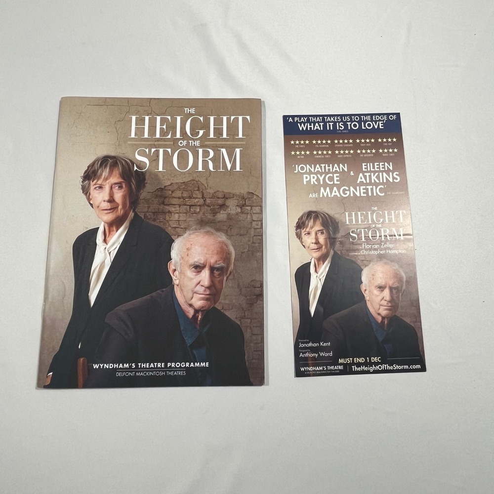 Wyndham's Theatre The Height of the Storm Programme Eileen Atkins Jonathan Pryce